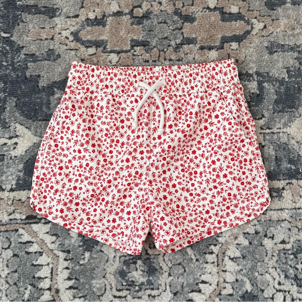 Fin & Vince Island Floral Brick Red Swim Trunk